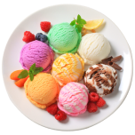 plate with icecream